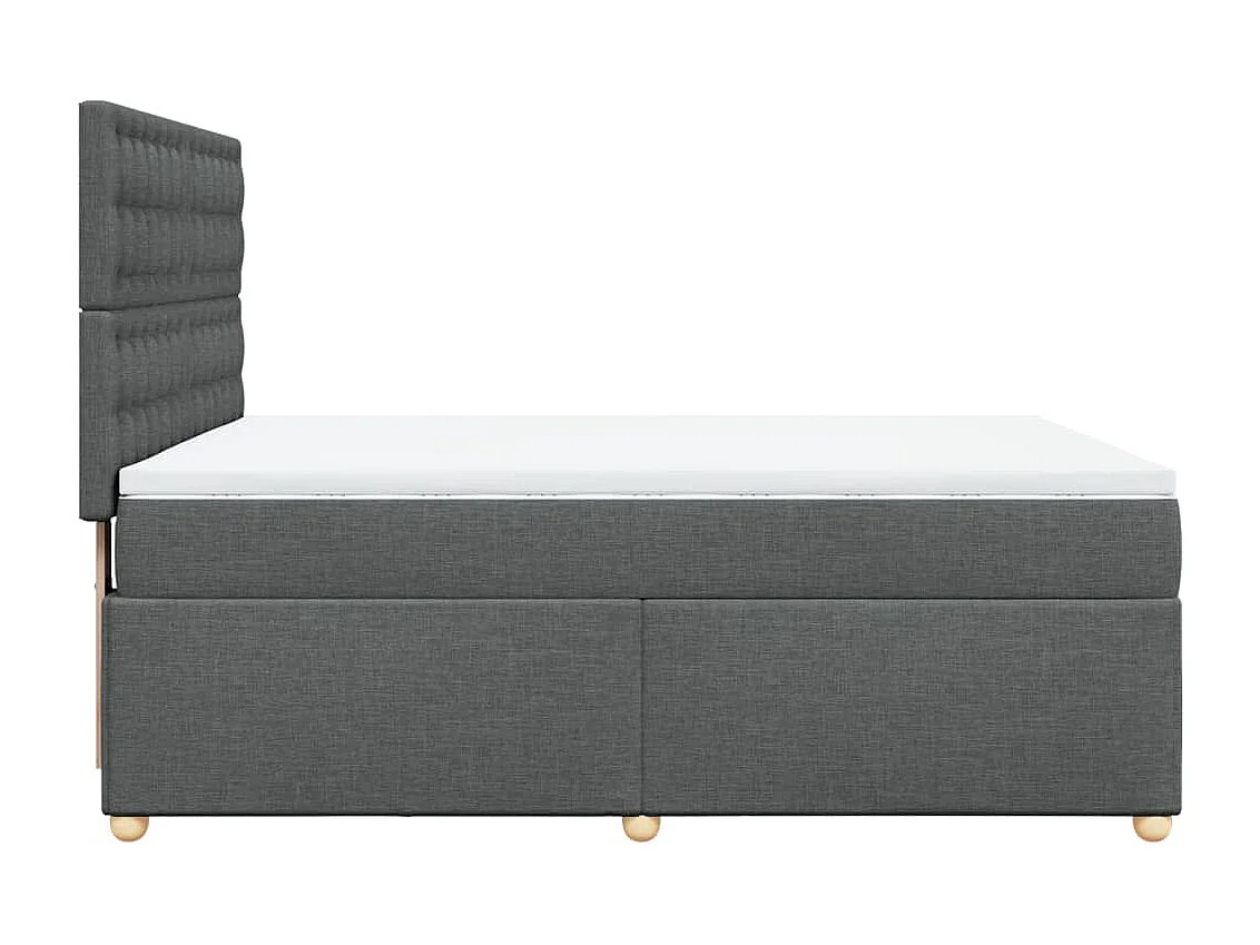 Boxspringbett mit Matratze Dunkelgrau 160x200 cm Stoff