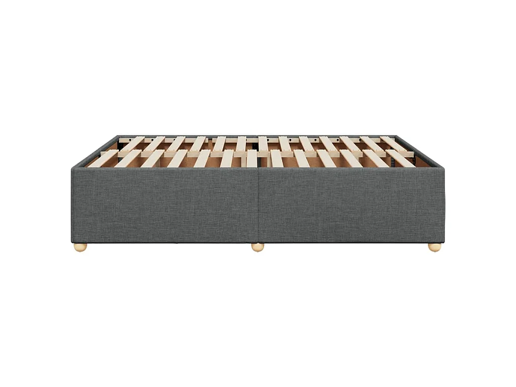 Bedframe zonder matras stof donkergrijs 140x200 cm