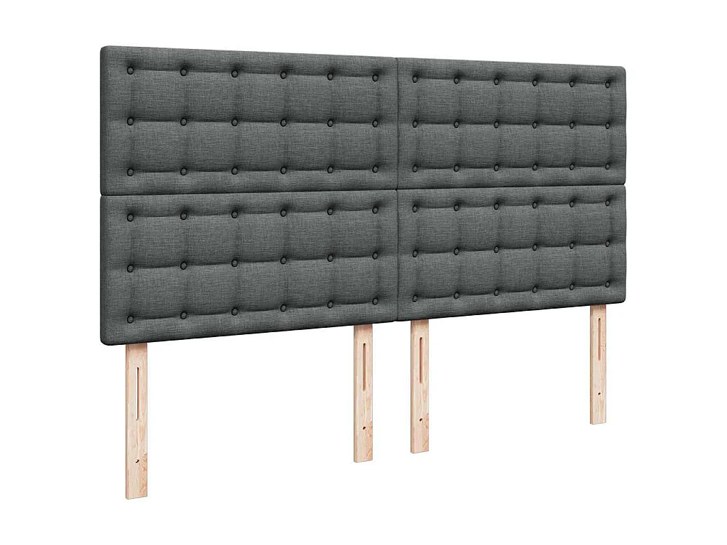 Ottoman bed met matras en LED's 160x200cm stof donkergrijs