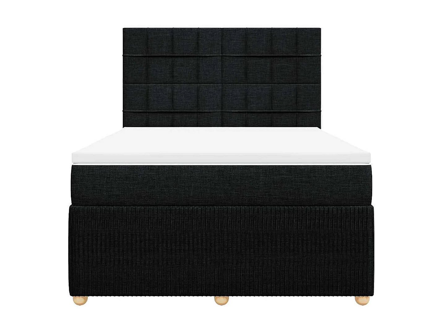 Boxspring met matras stof zwart 160x200 cm