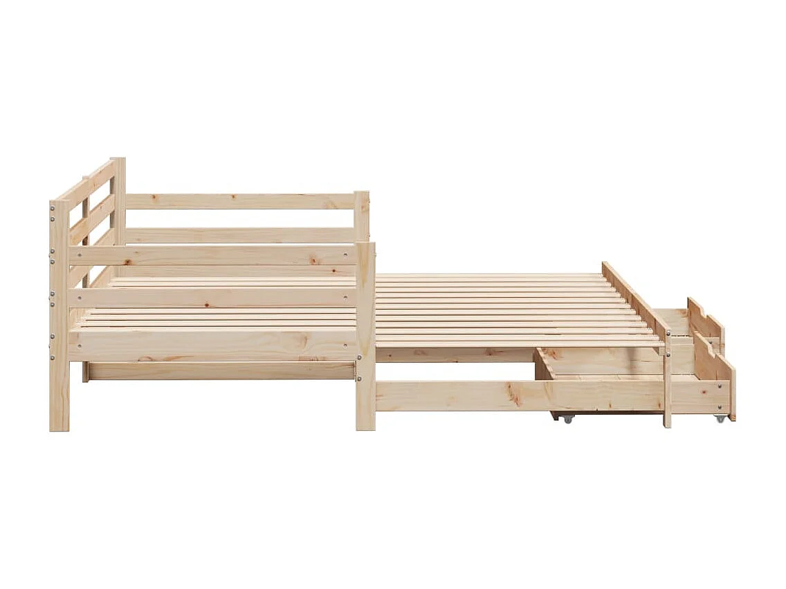 Divano Letto Estraibile con Cassetti senza Materasso 90x200 cm