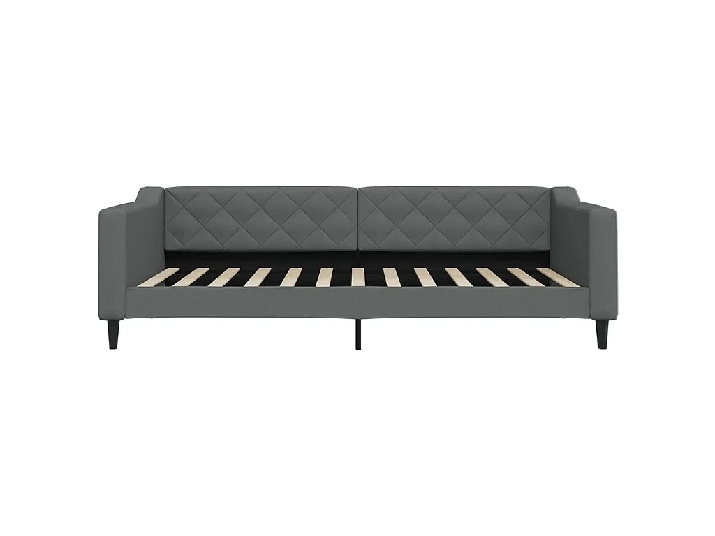 Tagesbett Ausziehbar mit Schubladen Dunkelgrau 100x200 cm Stoff