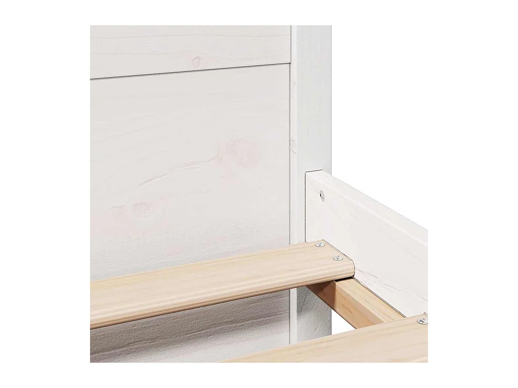 Cadre de lit sans matelas blanc 140x190 cm bois de pin massif