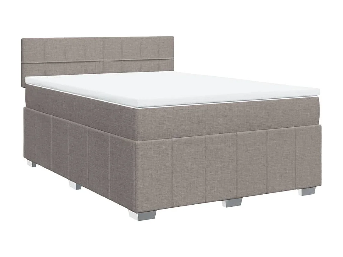 Giroletto a Molle con Materasso Tortora 160x200 cm in Tessuto