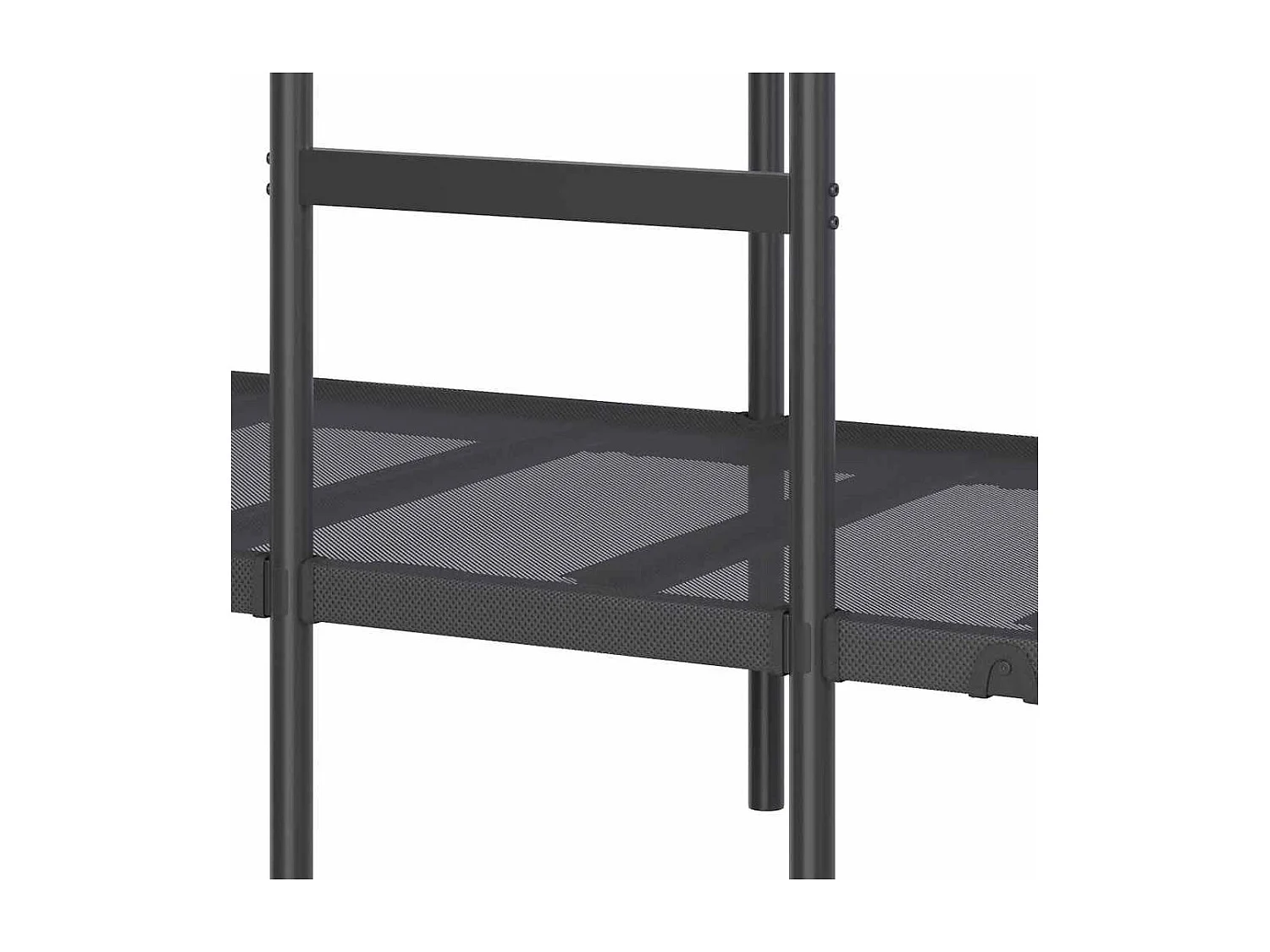Lit superposé sans matelas noir 90x200 cm acier