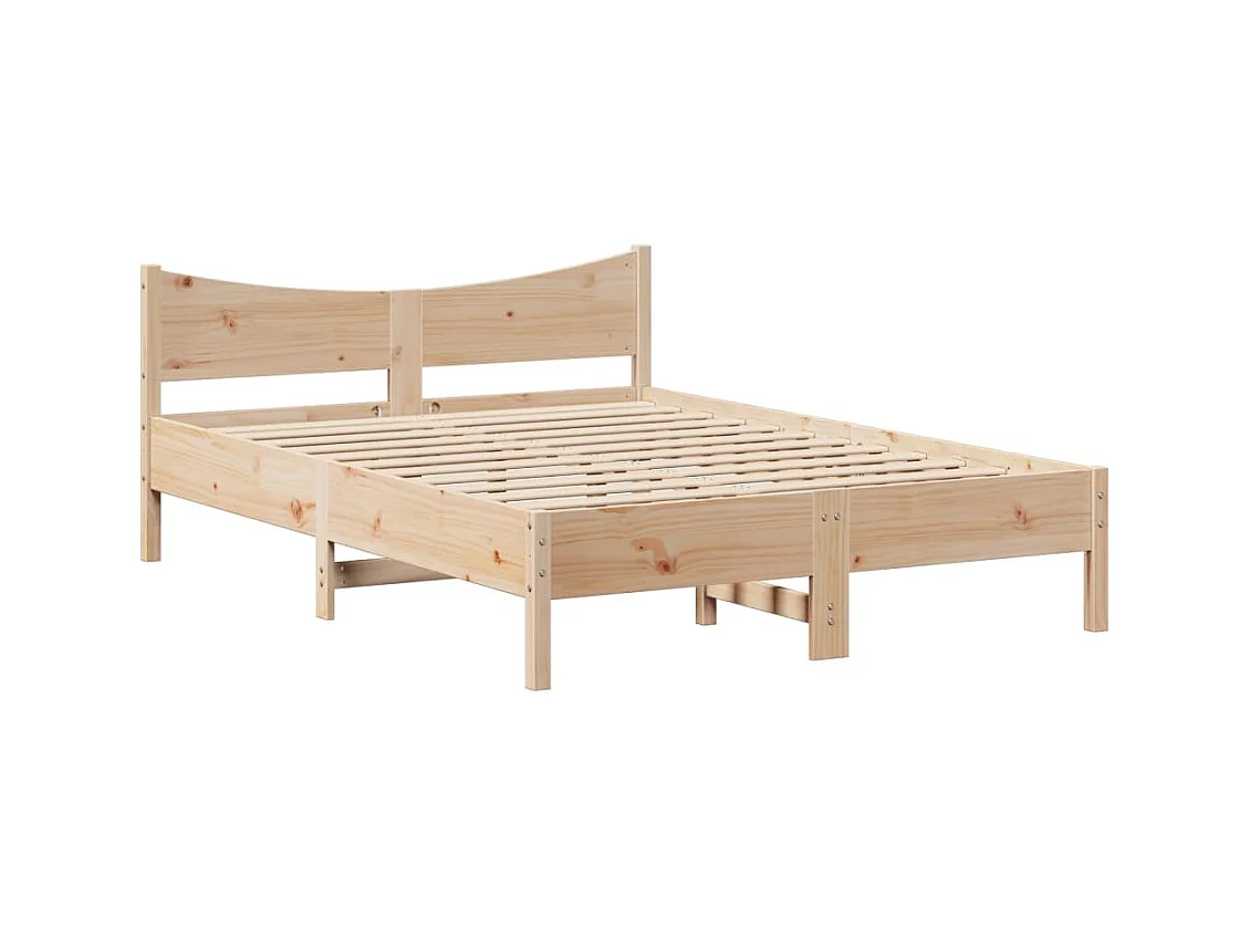 Cadre de lit sans matelas 140x200 cm bois massif de pin