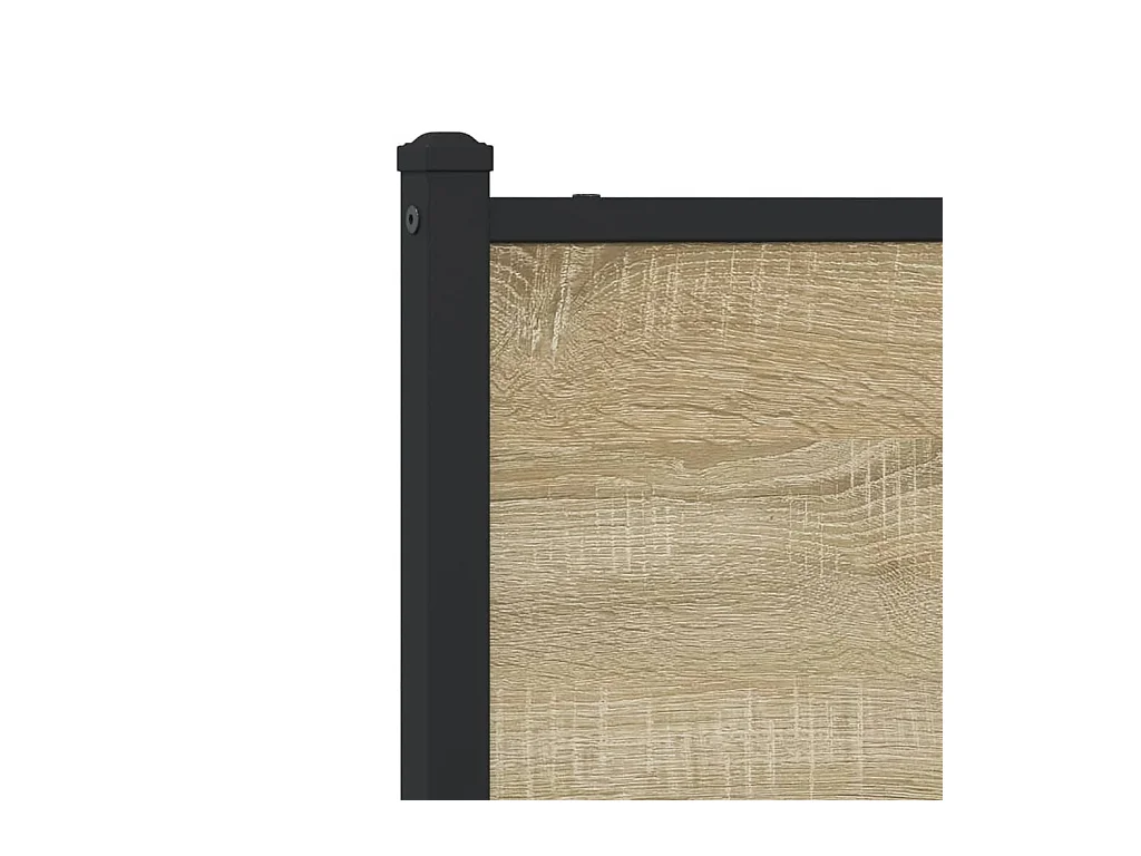 Cadre de lit en métal sans matelas chêne sonoma 90x200 cm