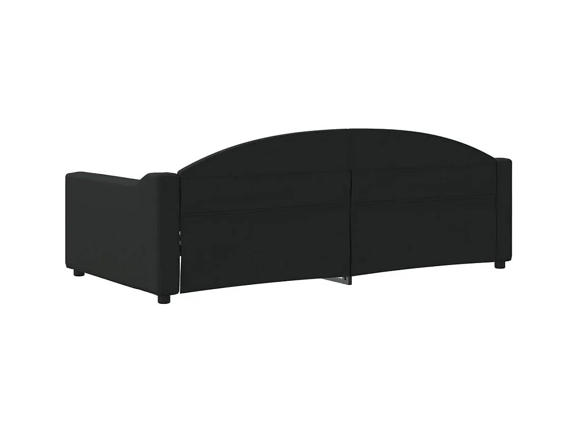 Lit de repos sans matelas noir 90x190 cm tissu