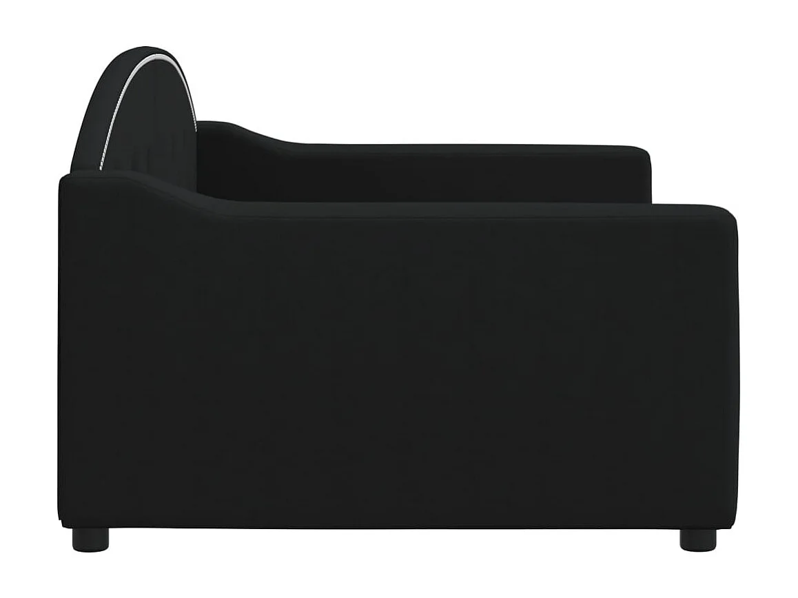 Tagesbett Schwarz 90x190 cm Stoff