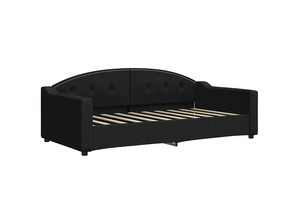 Sofá-cama 90x190 cm tecido preto