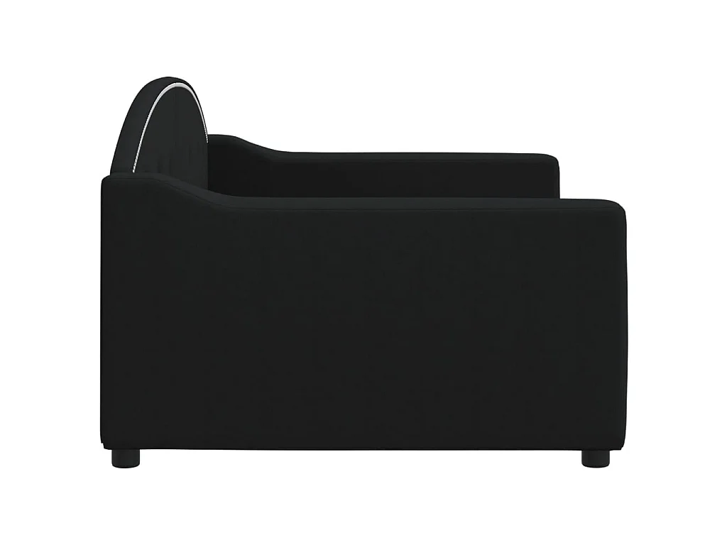 Sofá-cama 90x190 cm tecido preto