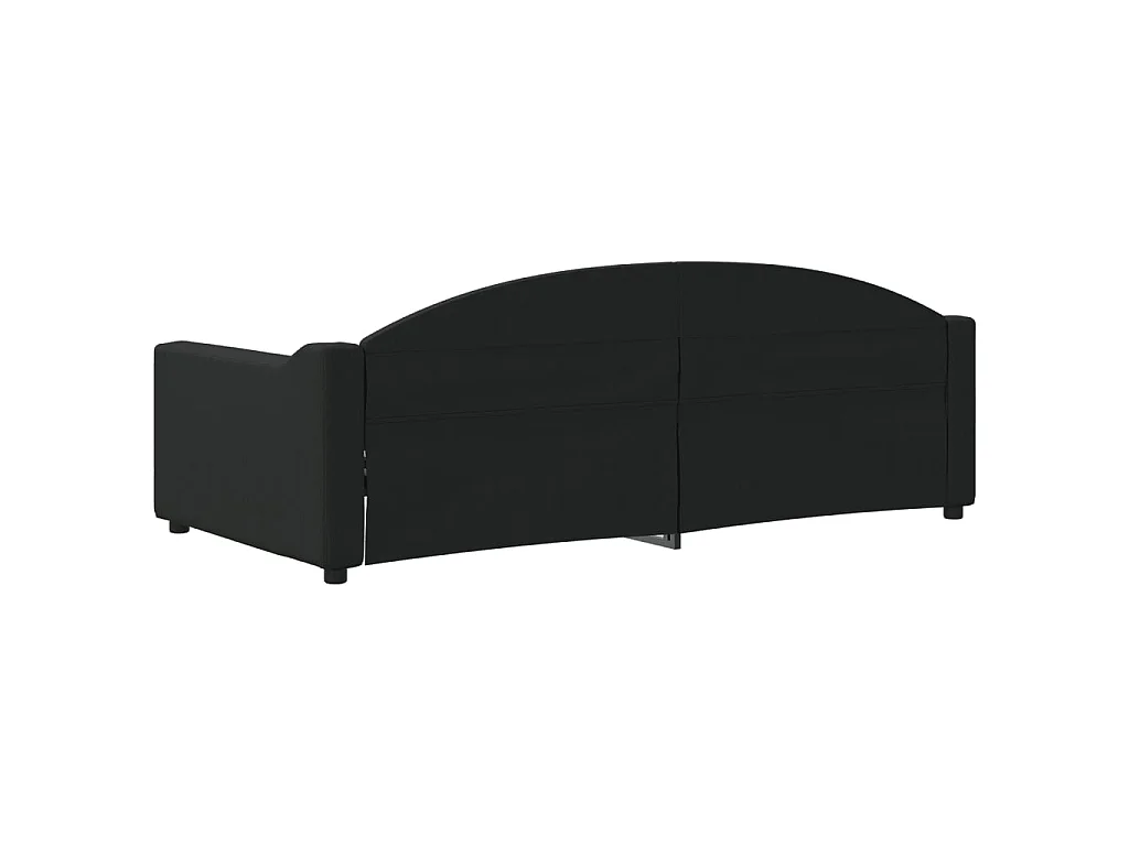 Sofá-cama 90x190 cm tecido preto