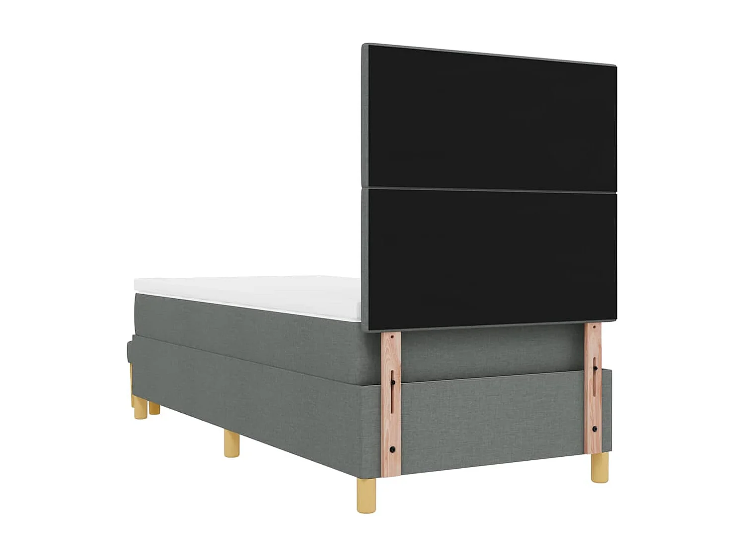 Boxspring bed met matras Donkergrijs 90 x 190 cm Stof