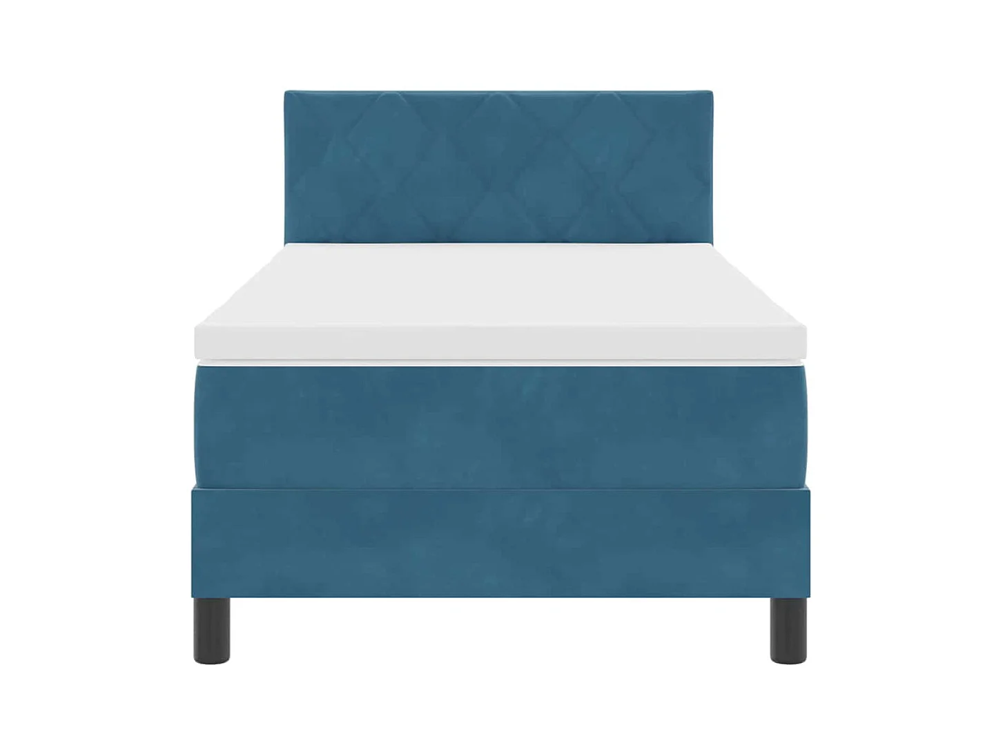 Boxspringbett mit Matratze Dunkelblau 90 x 200 cm Stoff