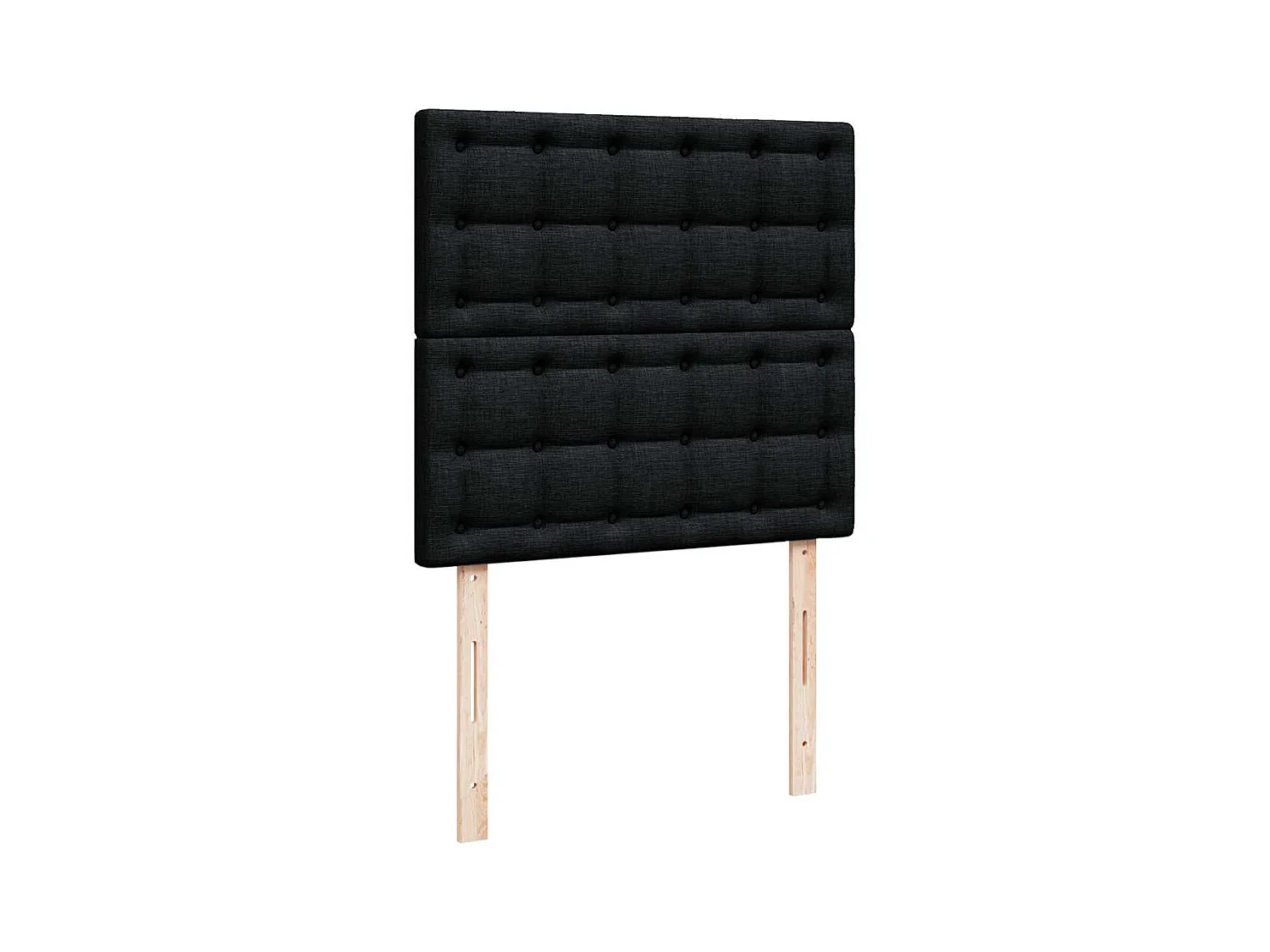 Lit ottoman avec matelas noir 90x200 cm tissu