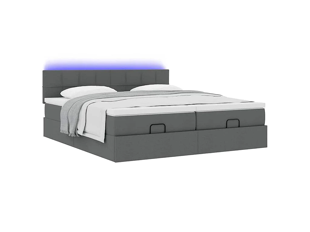 Struttura Letto Pouf con Materassi 160x200 cm in Tessuto