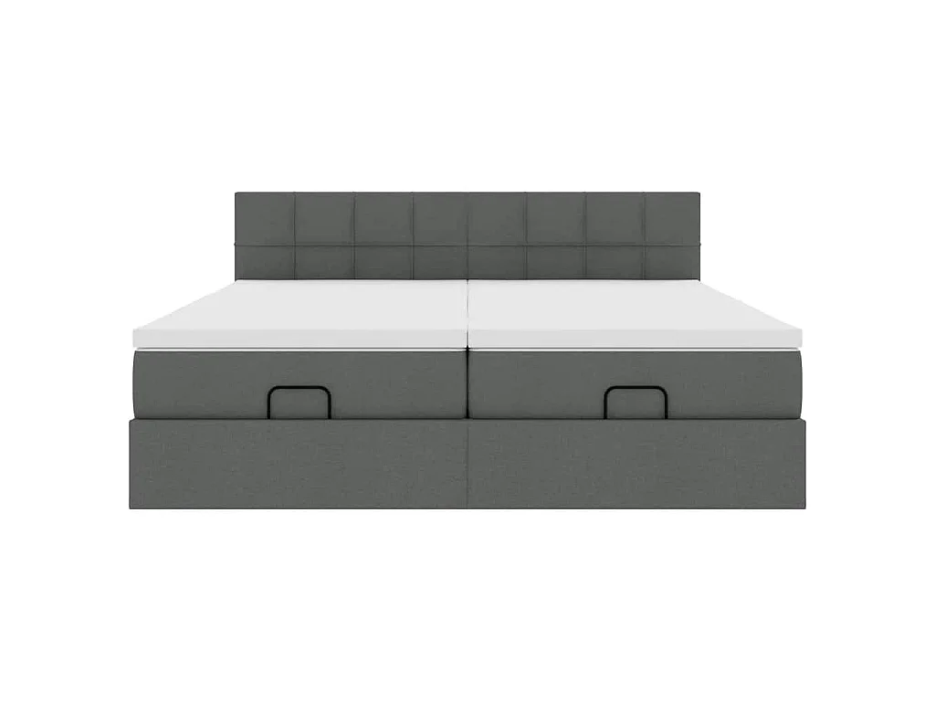 Struttura Letto Pouf con Materassi 160x200 cm in Tessuto