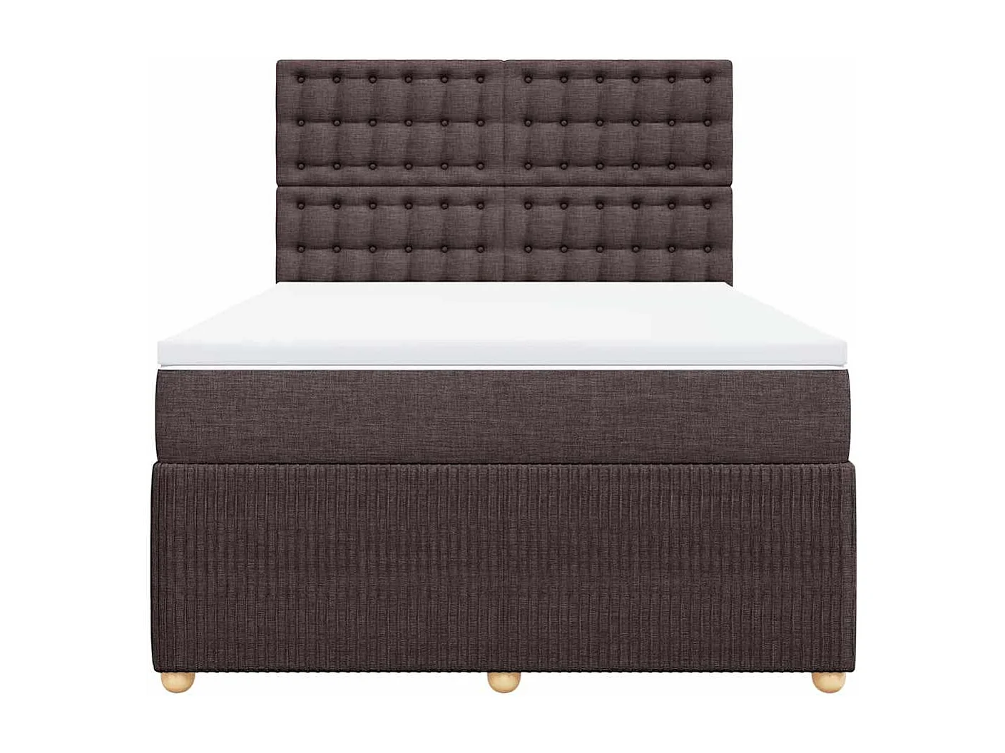 Boxspringbett mit Matratze Dunkelbraun 140x190 cm Stoff