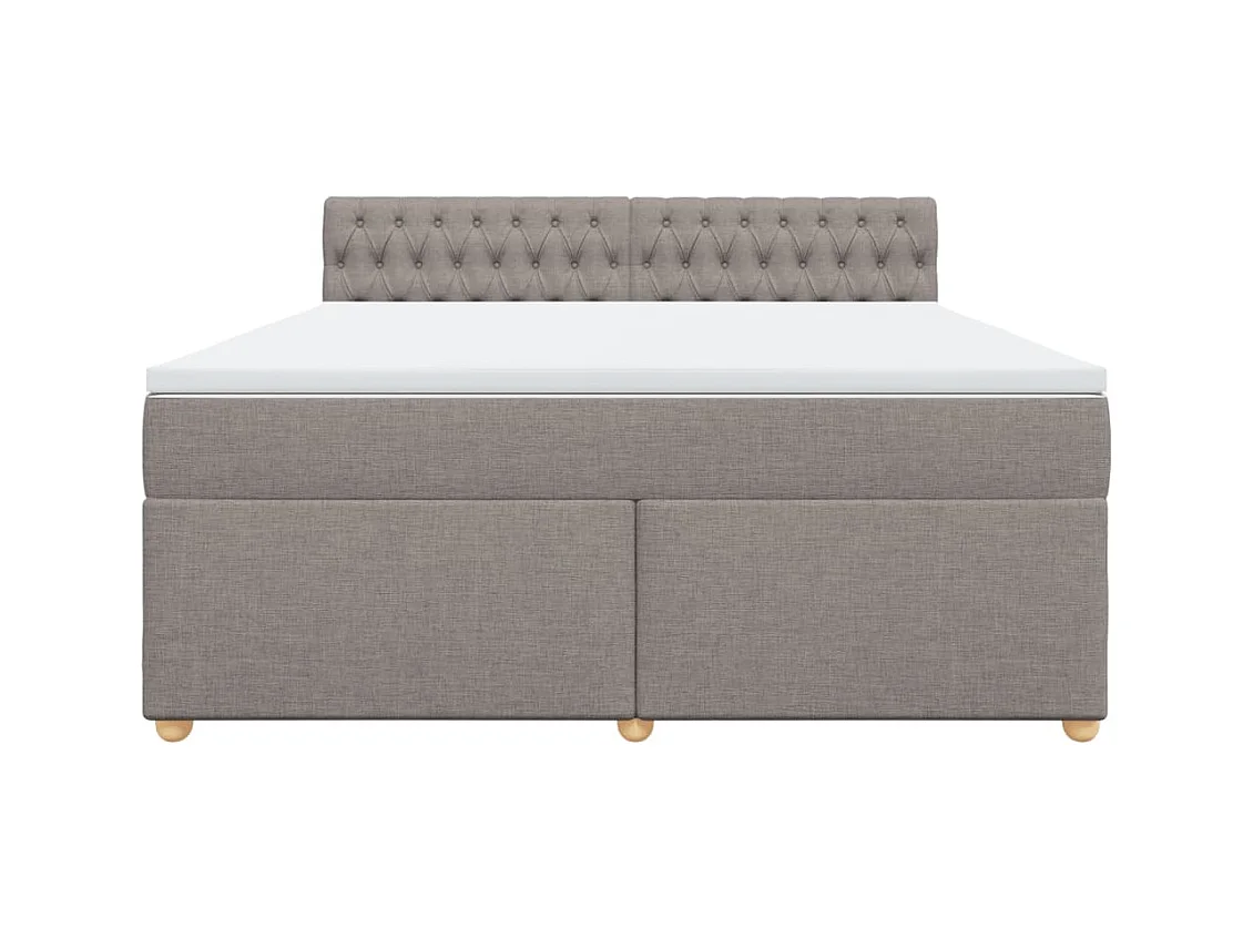 Boxspringbett mit Matratze Taupe 180x200 cm Stoff