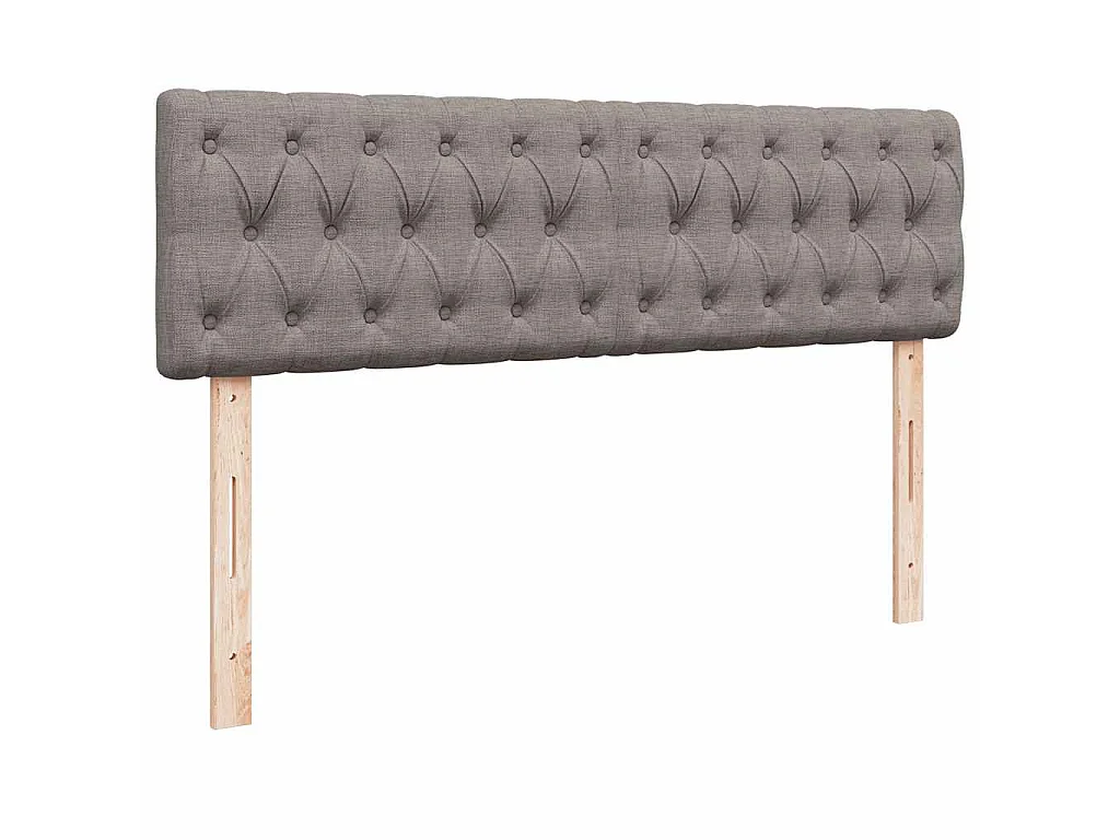 Lit ottoman avec matelas taupe 140x200 cm tissu