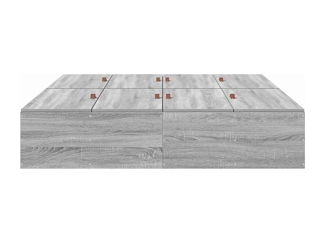 Cadre de lit Sonoma gris 150 x 200 cm Bois d'ingénierie