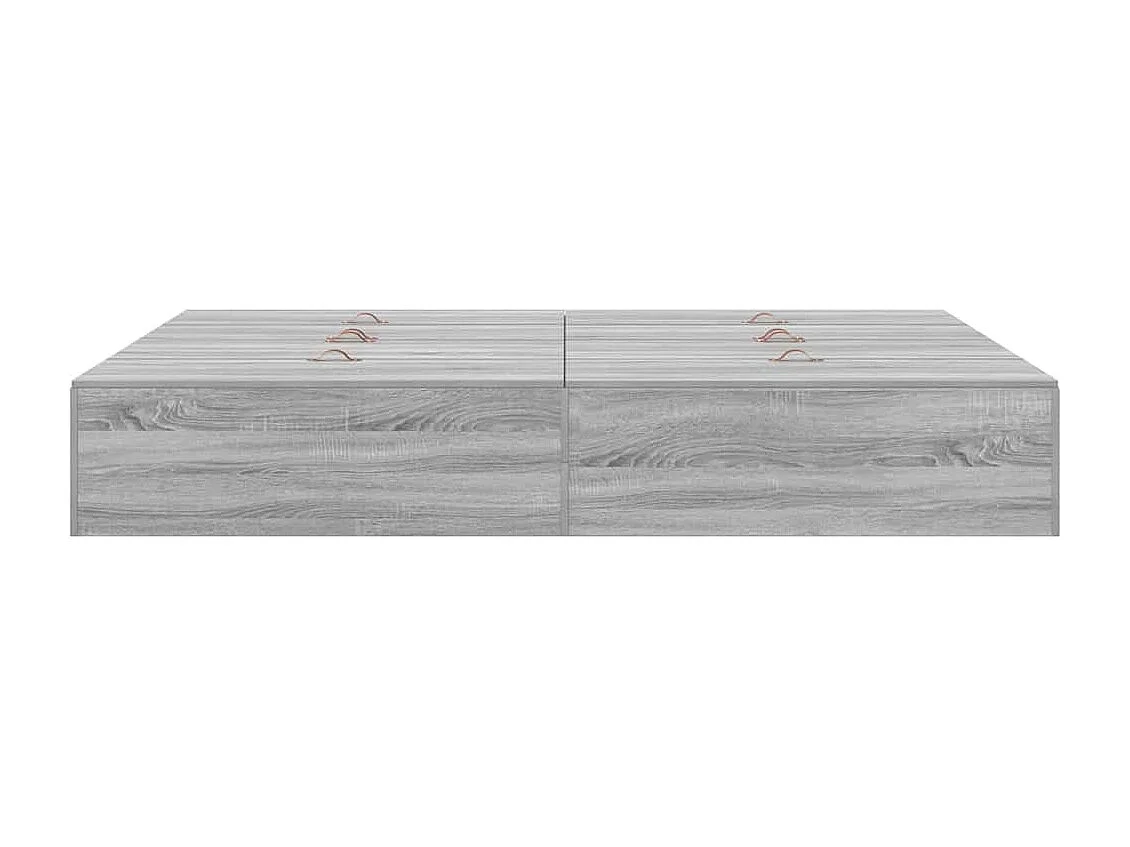 Cama con almacenamiento Gris Sonoma 150 x 200 cm