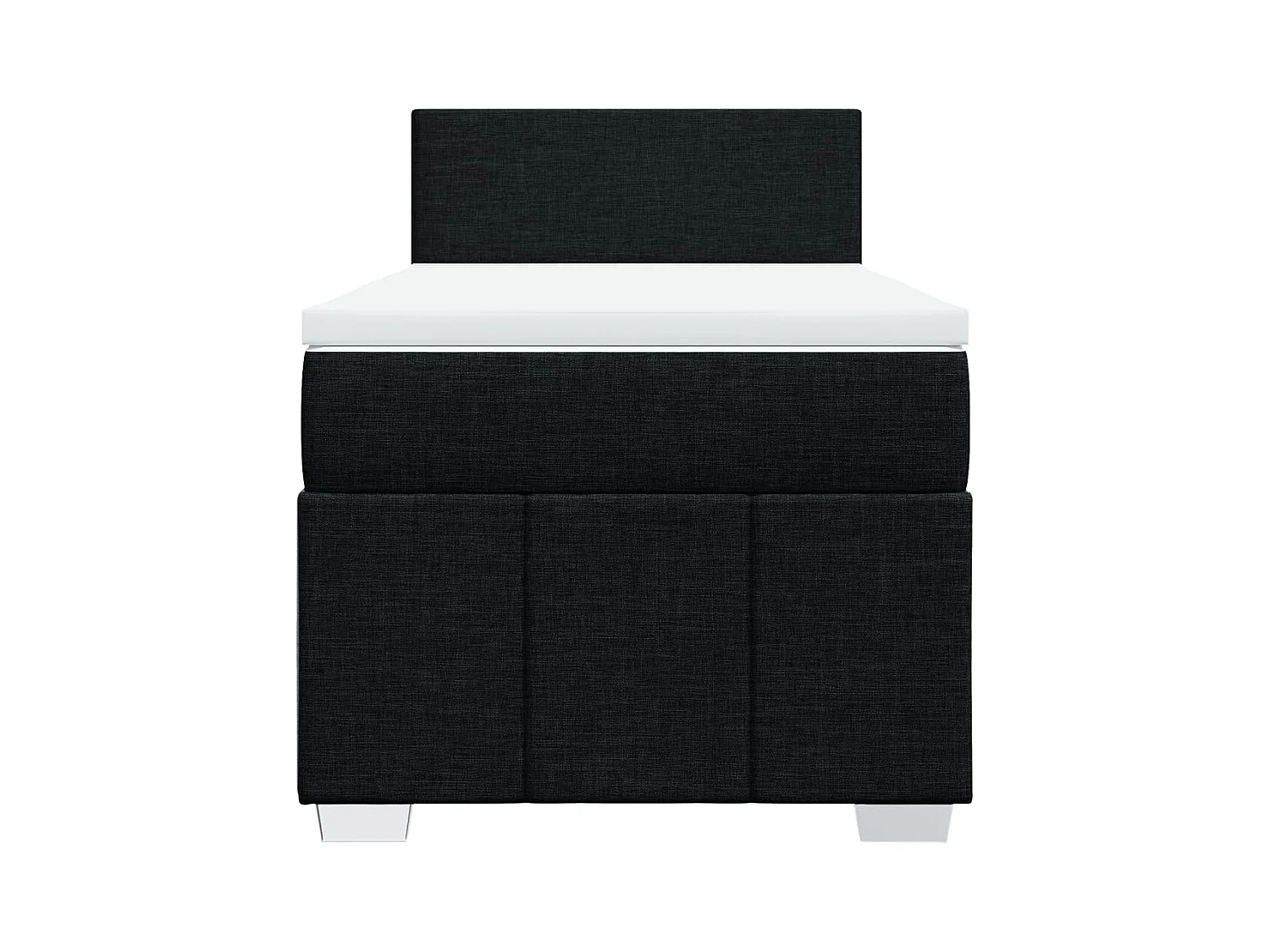 Sommier à lattes de lit avec matelas Noir 90x190 cm Tissu