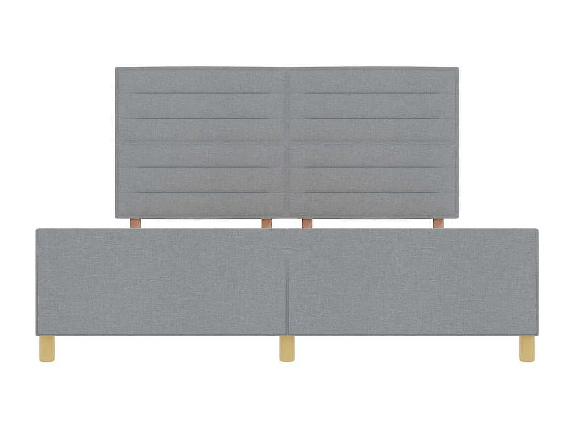Struttura del letto Grigio chiaro 180 x 200 cm Tessuto