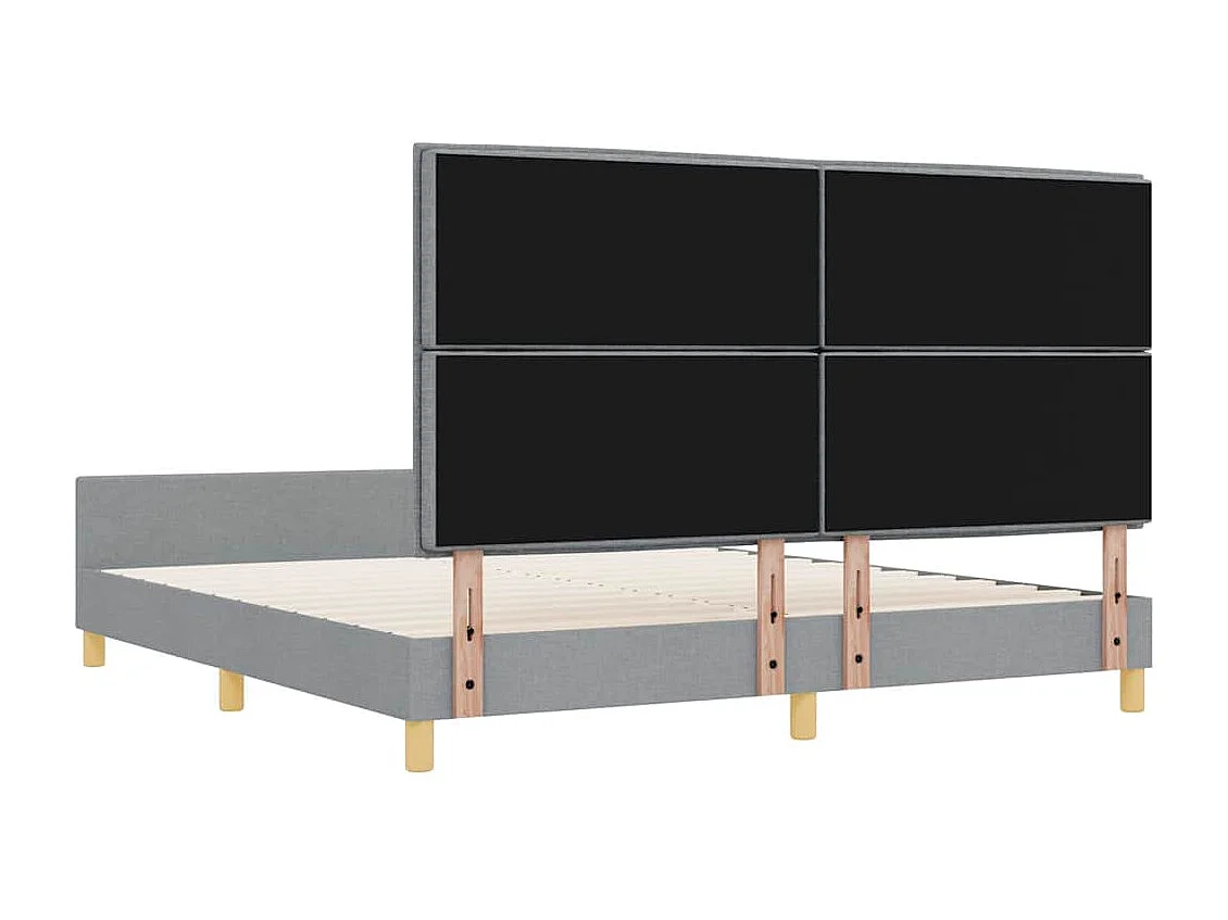 Struttura del letto Grigio chiaro 180 x 200 cm Tessuto