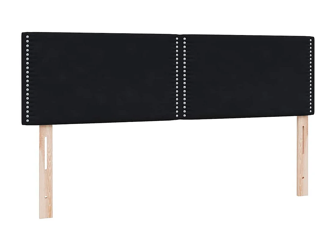 Boxspringbett mit Matratze Schwarz 160x220 cm Samt