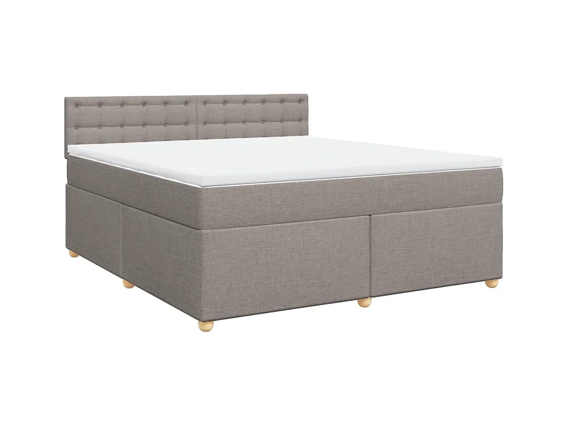 Boxspringbett mit Matratze Taupe 180x200 cm Stoff