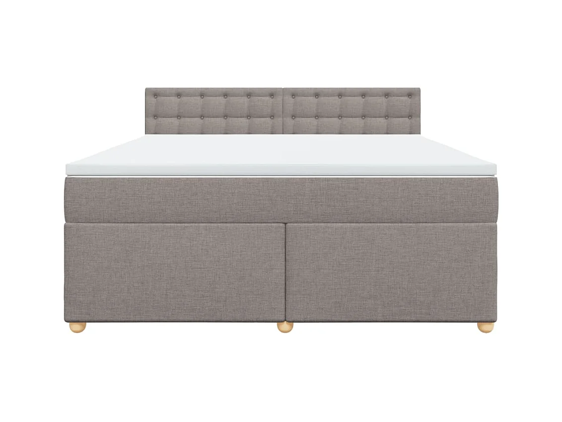 Boxspringbett mit Matratze Taupe 180x200 cm Stoff