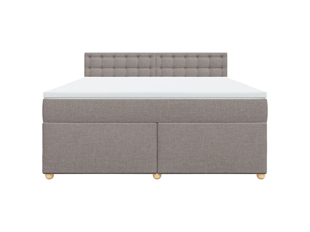 Giroletto a Molle con Materasso Tortora 180x200 cm in Tessuto