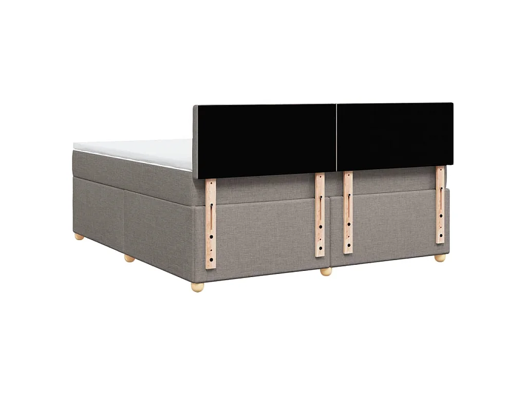 Giroletto a Molle con Materasso Tortora 180x200 cm in Tessuto