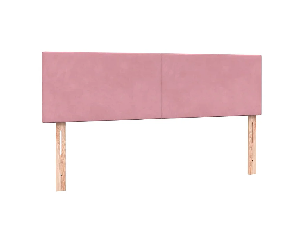 Giroletto a Molle con Materasso Rosa 160x220 cm in Velluto