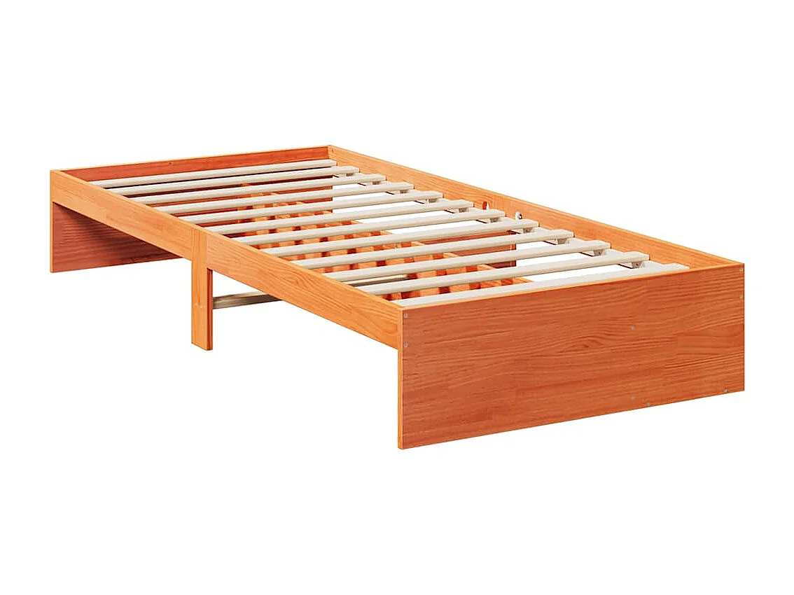 Dormeuse senza Materasso Marrone Cera 90x190 cm Legno di Pino