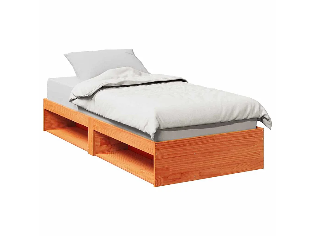 Dormeuse senza Materasso Marrone Cera 90x190 cm Legno di Pino