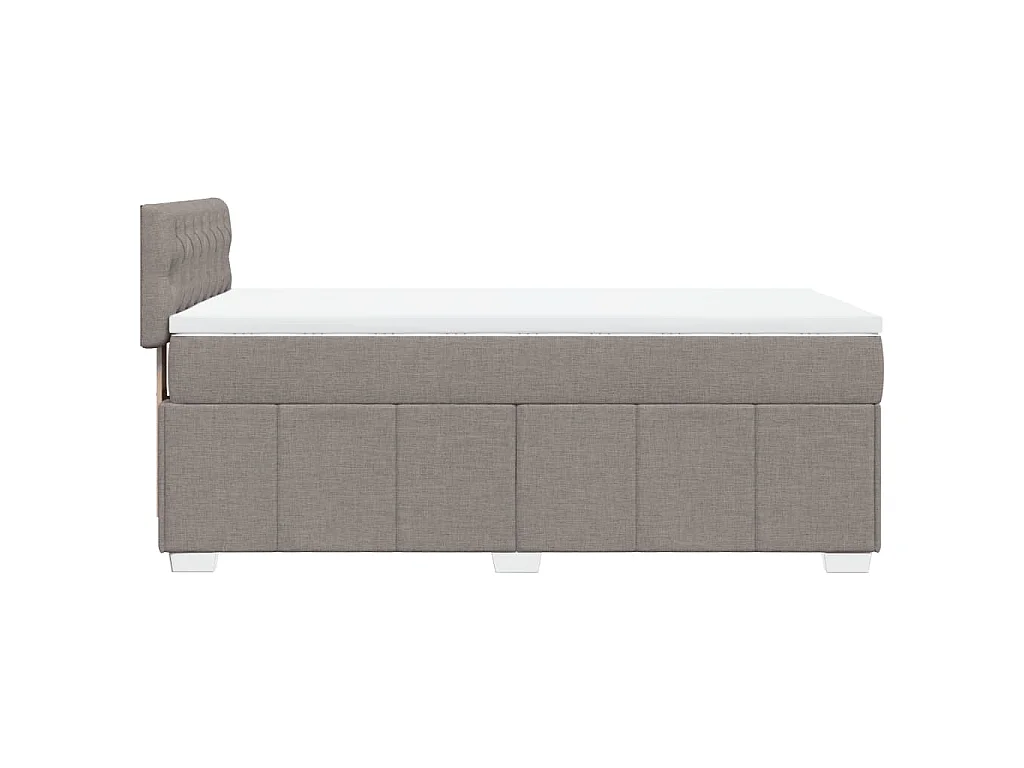 Boxspringbett mit Matratze Taupe 100x200 cm Stoff
