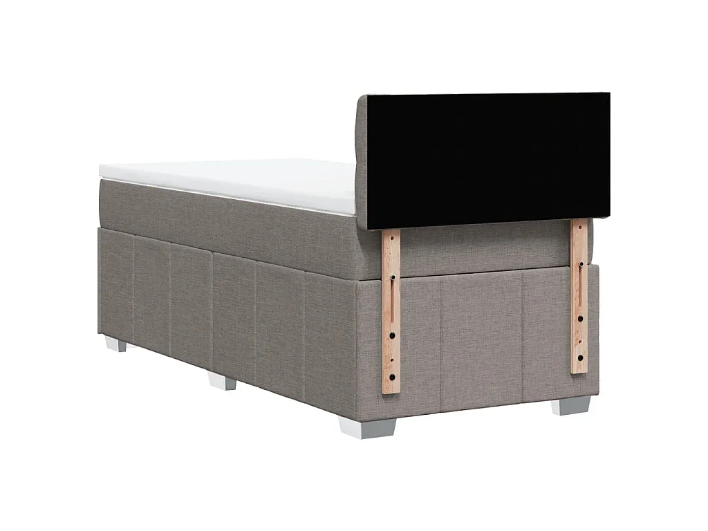 Boxspringbett mit Matratze Taupe 100x200 cm Stoff