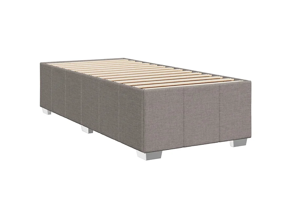Boxspringbett mit Matratze Taupe 100x200 cm Stoff