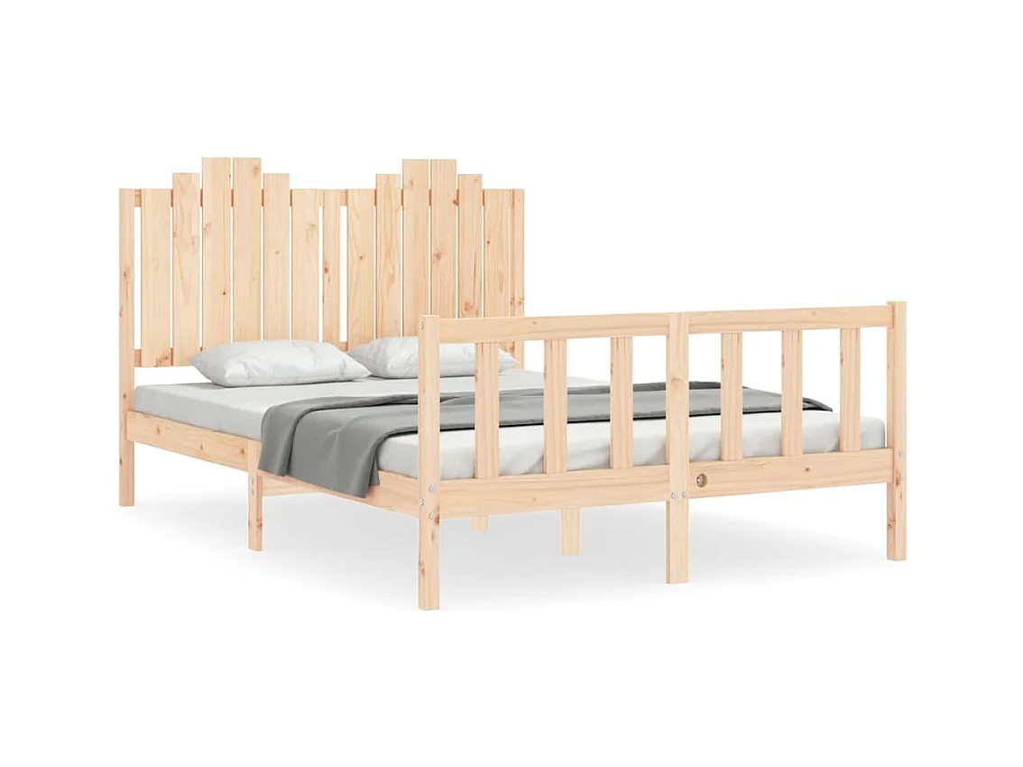 Cadre de lit sans matelas 140x200 cm bois massif de pin