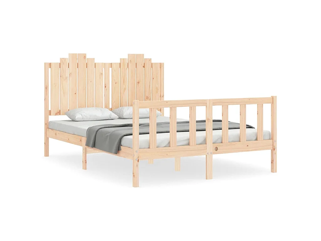 Cama sem colchão 140x200 cm madeira de pinho maciça