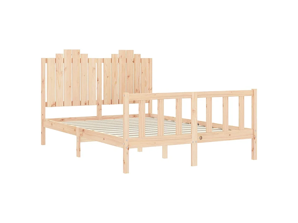 Cama sem colchão 140x200 cm madeira de pinho maciça
