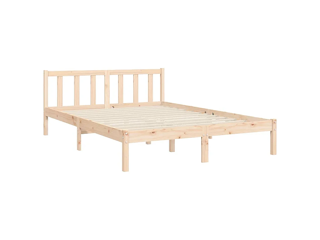 Cama sem colchão 140x200 cm madeira de pinho maciça