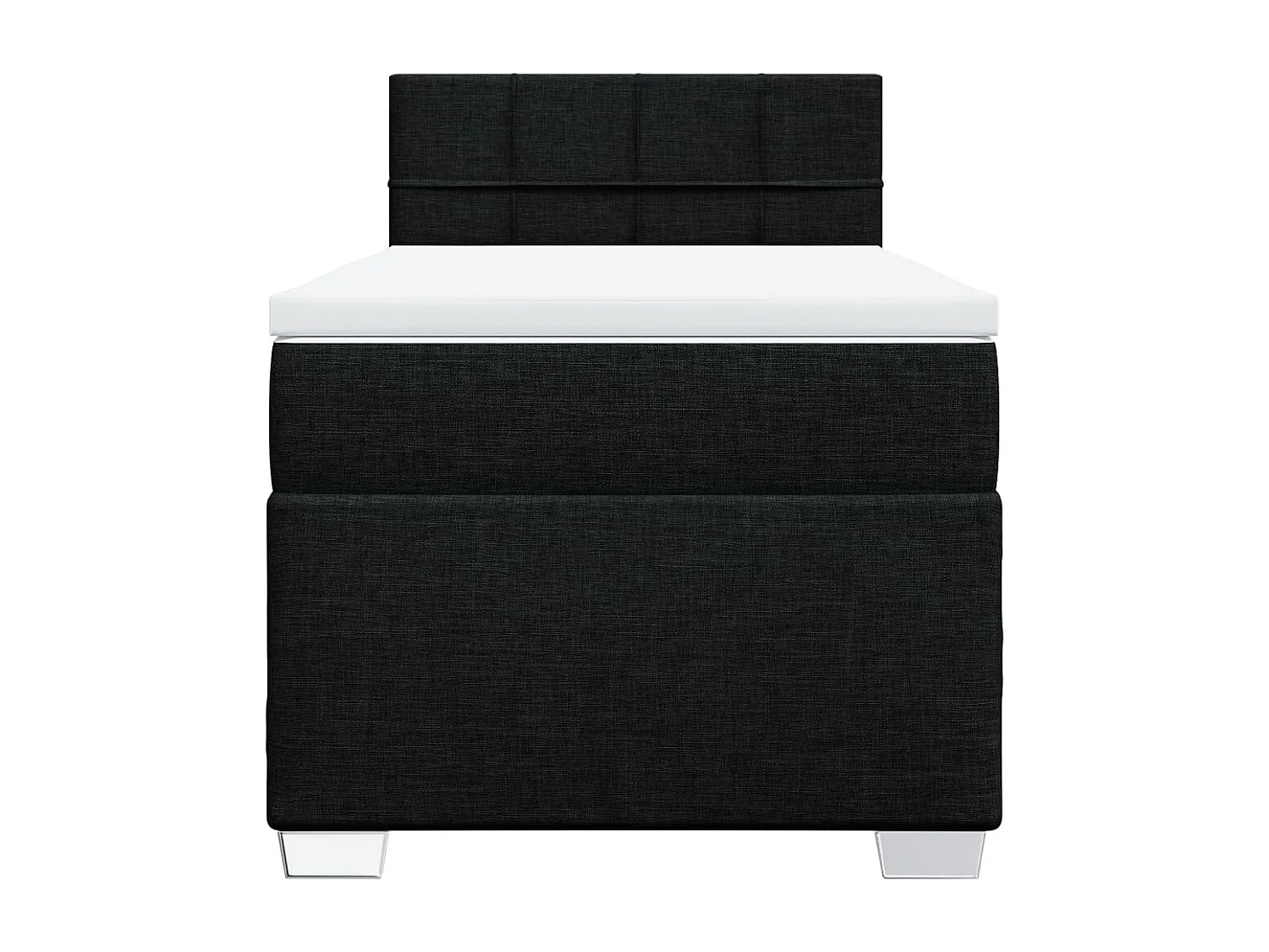 Boxspringbett mit Matratze Schwarz 90x190 cm Stoff