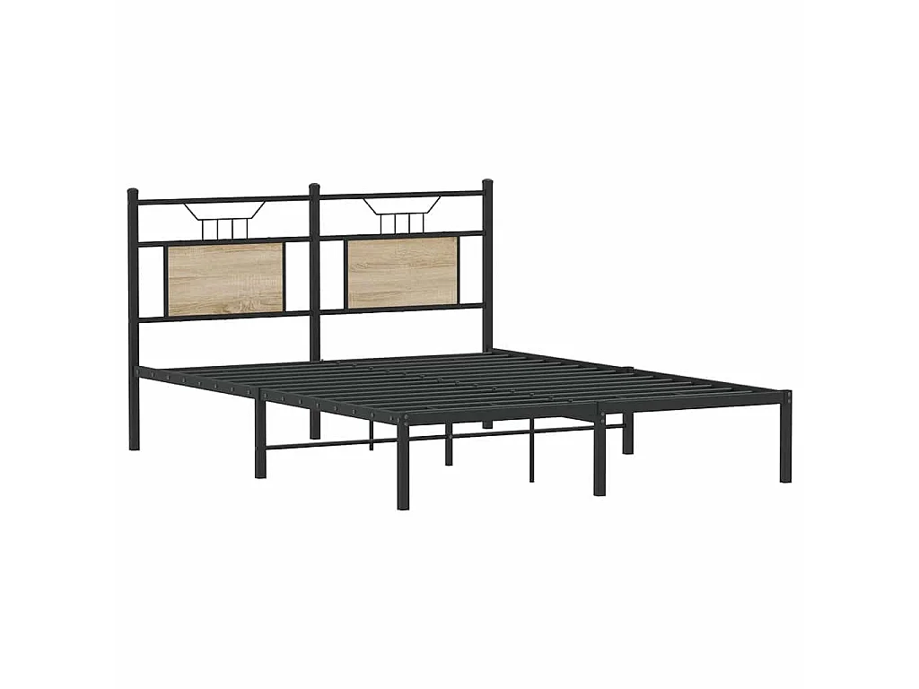 Cadre de lit sans matelas chêne sonoma 140x190 cm