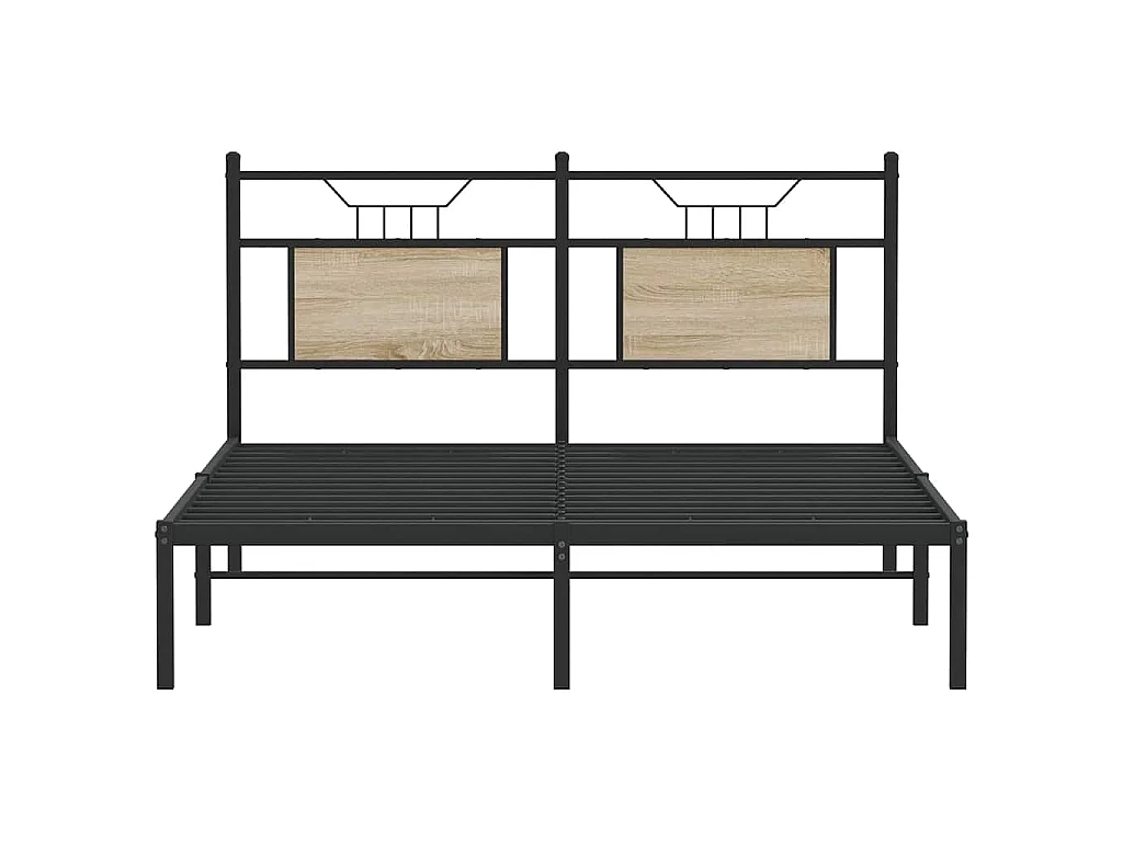 Cadre de lit sans matelas chêne sonoma 140x190 cm