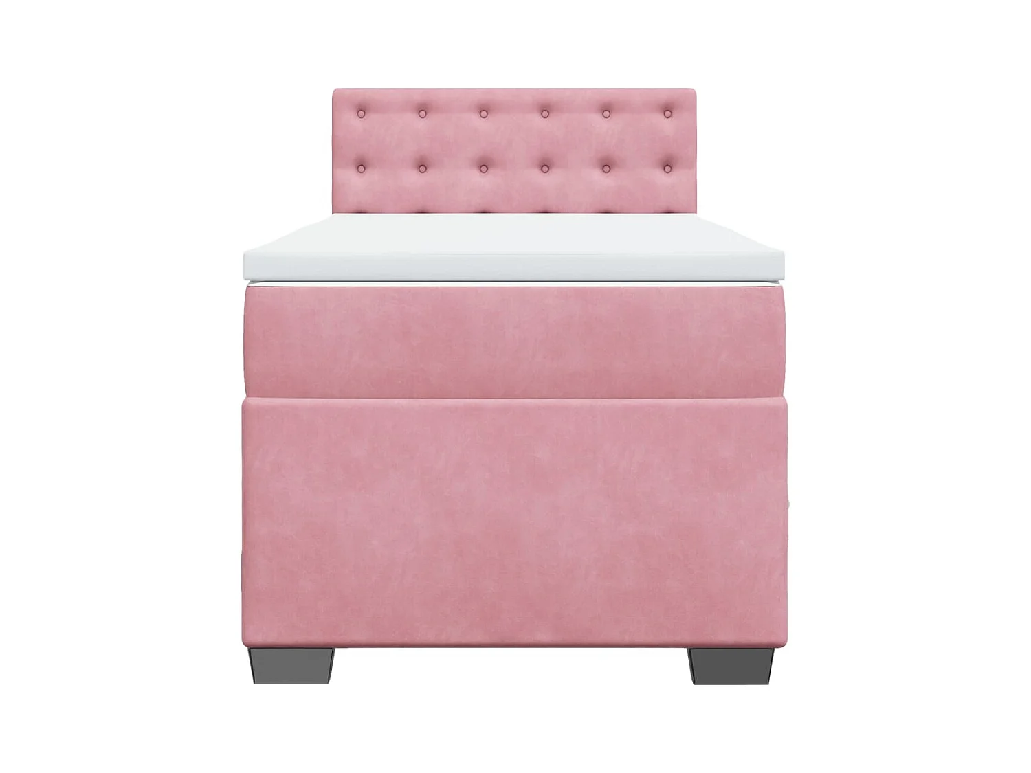 Boxspringbett mit Matratze Rosa 90x200 cm Samt