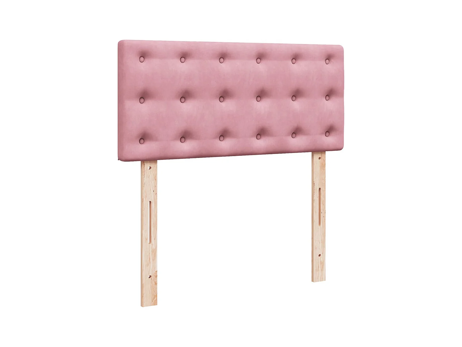 Boxspringbett mit Matratze Rosa 90x200 cm Samt