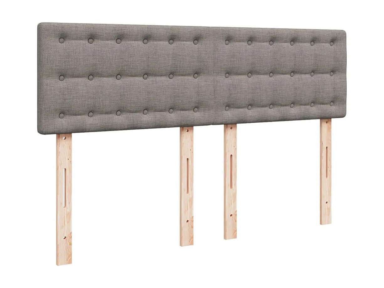 Sommier à lattes de lit avec matelas Taupe 160x200 cm Tissu